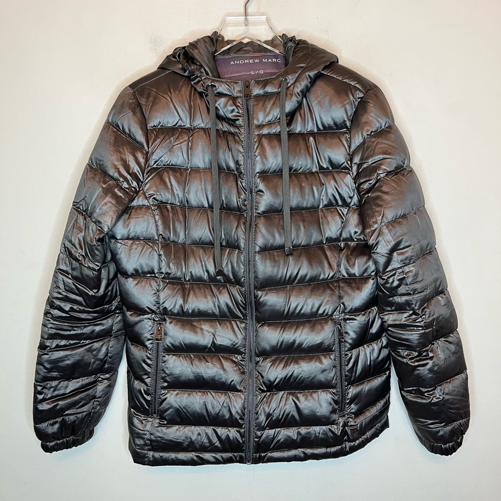 Andrew Marc Packable Lightweight Premium Down Jacket Size Large
